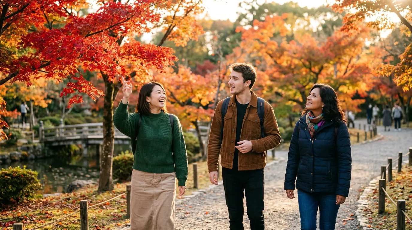 紅葉 英語 autumn leaves fall foliage fall colors の違いとネイティブ発音