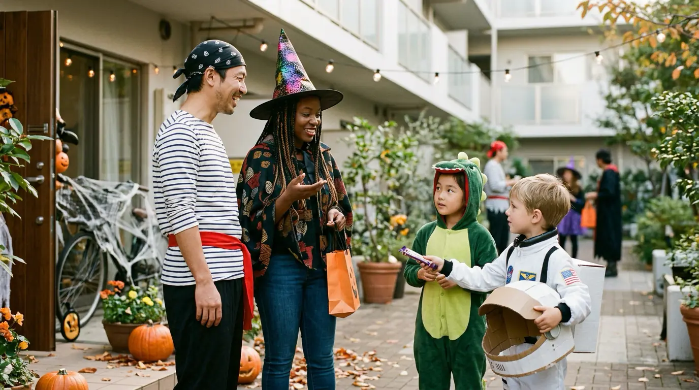 ハロウィン英語のネイティブ発音 dressing up as going to getting ready out of candy