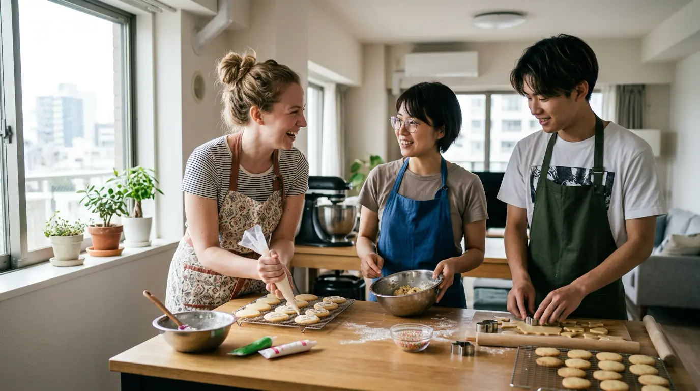 お菓子の英語をマスターしてネイティブと楽しく会話するイメージ | ネイティブ英語特化型リスニング教材リアルガチリスニング