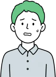 英語を聞き取れず困っている男性